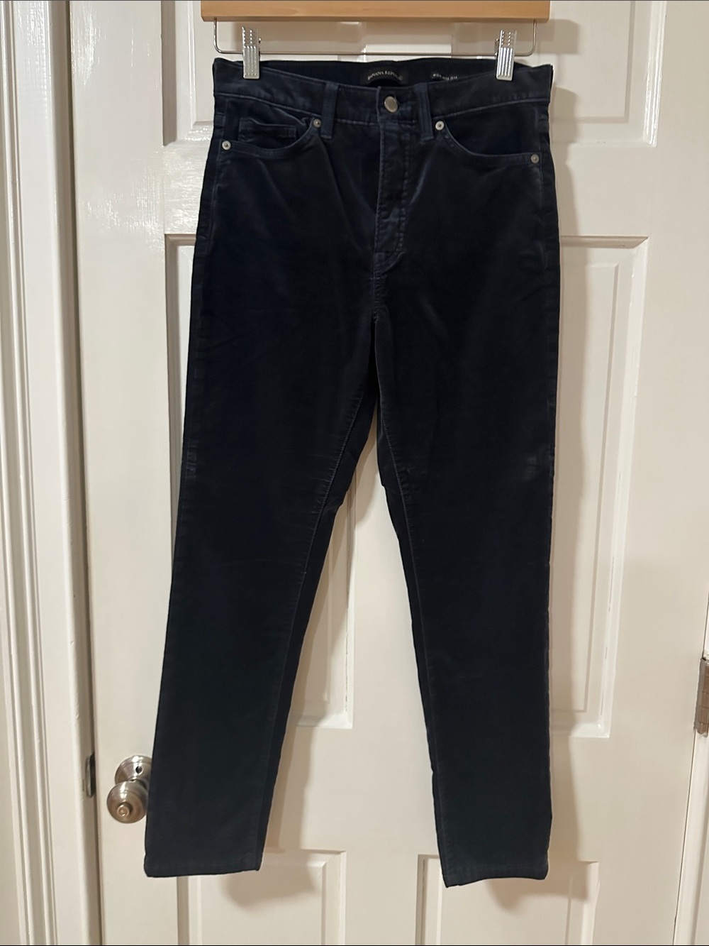 Banana Republic Black Skinny Corduroy Trousers